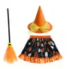 Saias para Meninas 2026 Saia Texturizada de Halloween Saia Tutu para Meninas Fantasia de Bruxa para Festa Conjunto de Saias para Meninas