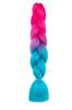 Nueva versión de trenza grande [doble color] Trenza africana sucia peluca trenza cola de caballo fibra química seda de alta temperatura color trenza grande