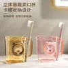 Taza para Enjuague Bucal Infantil de Casa Taza para Lavarse el Rostro de Dormitorio Estudiantil Set de Tazas de Cepillo de Dientes de Dibujos Animados Taza Creativa Linda para Cepillarse los Dientes de Pareja