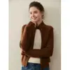 Chaleco de Punto sin Mangas con Cuello Alto de Cachemira para Mujer 2026 Otoño/Invierno Nuevo Diseño Suéter con Doble Cremallera