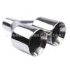Tubo de escape de coche cola modificada garganta de cola 63 mm una salida dos salidas rectas garganta de cola doble salida en forma de Y boca de cola de acero inoxidable en forma de Y
