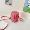 Bolsa de Niña Bolsos de Moda para Niñas Bolsa de Cubo Estampada con Cerezas Bebé Mini Bolso de Hombro Princesa Salida Bolso Cruzado