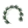 Tira de aguja de pino adorno de aguja de pino accesorios navideños para manualidades suministros de decoración del hogar tira de rama de pino ratán sintético