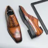 Zapatos de Cuero para Hombre de Nuevo Estilo Transfronterizos, Zapatos Formales de Negocios Casuales a la Moda, Zapatos Planos de Cuero Retro de Talla Grande de Comercio Exterior para Hombre