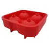 Molde de Silicona Benhaida de 4 Cavidades para Bolas de Hielo Película de Hielo Redonda Creativa Caja de Hielo Bandeja de Hielo de Silicona Hielo para Whisky