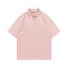 Polo holgado de marca de moda para padres e hijos, para hombres y mujeres, niños, Europa y América, comercio exterior de Amazon, solapa, manga corta, algodón puro.