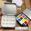 Caja mini de embalaje para manicura estilo ins caja de almacenamiento de pegamento de gel de uñas caja de embalaje de acuarela rejilla de embalaje 1.6 ml rejilla de 12 puntos