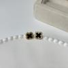 Pendientes de trébol de cuatro hojas estilo Xiaoxiang diseño nicho temperamento pendientes de alta calidad atmosféricos simples versátiles pendientes de lujo ligero