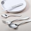 Conjunto de Talheres de Aço Inoxidável de Quatro Peças com Bolinhas de Contas para Produtos Amazon Tiktok Transfronteiriços (Faca, garfo, colher) para Restaurantes Ocidentais, Personalizável com Logotipo