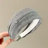 Diadema retro de corona alta para mujer, simple y elegante, diadema de ala ancha que no estrangula el cabello, accesorio para el cabello de moda estilo coreano