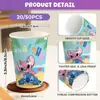 Tazas de Papel Temáticas de Stitch de Venta Caliente Transfronteriza Tazas de Papel para Decoración de Fiesta de Cumpleaños Infantil Tazas Listas para Usar Tazas al por Mayor