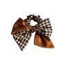 Houndstooth Tecido Cor Correspondência Bowknot Estilo Francês Preto e Branco Estilo Elegante Fita Cabeça Corda Corda Cabelo Mulheres