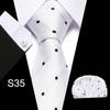 Corbata azul de tres piezas para hombre, corbata formal, suministro directo de fábrica, transfronterizo