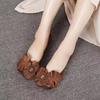 Novos Sapatos Femininos Retrô Estilo Chinês Nicho Solado Macio Superfície Macia Confortáveis Bico Arredondado Boca Rasa Sapatos de Uma Sola Sapatos Feijão Femininos Ladyshoes