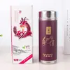Taza de arena morada para la salud de doble anillo, taza térmica portátil de acero inoxidable, taza de agua caliente de gran capacidad para coche, oficina