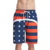 Novos Calções de Praia Masculinos 2026 com Bandeira Americana, Calções de Secagem Rápida para Exportação, Calções de Cinco Pontos Transfronteiriços com Design Personalizado Impresso em 3D