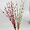 Decorações de Natal 77cm Frutas Vermelhas Artificiais Galhos de Árvore de Natal Pó Dourado Decorações para Casa