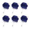 Set de 6 Piezas de Suministro Transfronterizo Europeo y Americano Novio y Novia Boda Hoja de Oro con Cuentas Muñequera y Ramillete Fabricante Venta al por Mayor Stock Disponible