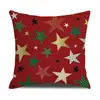 Funda de almohada navideña transfronteriza con estampado digital de muñeco de nieve y reno de dibujos animados, funda de cojín decorativo para sofá y decoración navideña