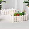 Cerca carnosa artificial, decoración de flores artificiales con cerca pequeña, cerca rectangular para jardín, cerca pequeña, ranura para flores, cesta decorativa de flores