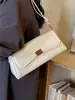 Bolso de mano de cuero de alta calidad, gran capacidad, color sólido 2026, nuevo, casual, con cadena, cruzado, al hombro, debajo del brazo, para mujer
