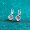 Pendientes Xindeyi de Plata de Ley S925 con Moissanita Redonda, Pendientes Elegantes y Sencillos para Mujer, Adecuados para Bodas, en Stock