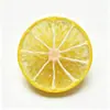 Adesivo magnético de geladeira de fatia de limão de fruta simulada, ornamento decorativo de casa de comida simulada criativo e fofo, adesivo de mensagem