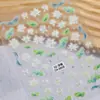 Adesivo de Armadura de Papel Lótus Aurora 5D Concha Embossada Folha de Lótus de Verão Adesivo de Arte de Unha Lótus Joia CA