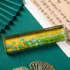 Régua de supressão criativa de quatro tesouros de estudo em estilo chinês, presente de formatura para professores, peso de papel de cristal, ornamentos de vidro transparentes, personalização