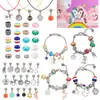 Conjunto Popular de Pulseiras Coloridas de Vidro DIY para Crianças da Amazon Acessórios de Pulseira com Franjas Personalizados Tecidos à Mão