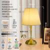 Lámpara de Mesa LED de Lujo Ligero de Cobre Puro, Lámpara de Mesita de Noche de Gama Alta para Dormitorio, Estudio y Casa de Huéspedes, Lámpara Decorativa de Ambiente Minimalista Nórdico