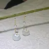 Novos Brincos Longos com Franjas Estilo Chinês Antigo para Mulheres, Brincos de Gota d'Água, Brincos Retro de Cobre Banhado a Ouro com Aventurina e Fecho de Segurança