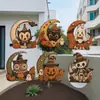 Venta Caliente Transfronteriza Producto Nuevo Halloween Calabaza de Madera Fantasma Gato Búho Decoración Chimenea Repisa Regalo de Halloween de Madera