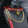 Collar de Hueso de Campana de Palacio con Texto Grabado, Productos Divertidos Sm, Collar Gargantilla con Correa, Accesorios de Bondage y Entrenamiento para Parejas