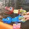 Chaveiro com Garra de Jacaré Telescópica, Pingente Mecânico de Morder com Retração por Pressão, Acessório de Brinquedo Engraçado, Atacado para Comércio Exterior