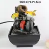 Fuente de Pájaro Animal de Resina Adornos de Agua Escritorio Mesa de Café Gabinete de TV Adornos Creativos de Circulación de Agua