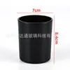 Frasco de Velas de Colores de 215 ml Portavelas de Vidrio para Aromaterapia Taza de Velas Transparente Tapa de Bambú Estilo Europeo Sencillo Taza de Velas para DIY