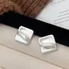 Pendientes de diseño nicho europeo y americano, irregulares, con circonita, cepillados, geométricos, cepillados, chapados en oro real, pendientes con sentido de diseño nicho