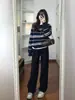 Cárdigan de Punto Grueso 100% Lana Retro Otoño/Invierno Nuevo para Mujer, Holgado, Cuello Redondo, Manga Larga, Suéter de Cachemir, Moderno