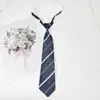 Corbata JK para hombre y mujer estilo uniforme japonés coreano versátil estudiante universitario camisa a rayas material escolar dk corta moda-gratis