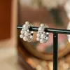 Pendientes de Perla Rosa Manta para Mujer, Pendientes con Diseño de Flor y Lazo Nicho, Accesorios para Orejas Versátiles de Lujo Ligero de Gama Alta
