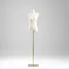 Maniquí Femenino de Medio Cuerpo con Hombros Planos y Pecho Plano, Soporte de Maniquí Estilo Tienda de Ropa Coreana, Maniquí para Escaparate