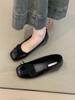 Zapatos de Ballet Estilo Hada para Combinar con Faldas, Nuevo 2025 Estilo Francés Elegante Suave Lazo Boca Baja Tacón Oculto Zapatos de Noche