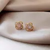Modernos Aretes Pequeños de Zirconia Fragante para Mujer, Diseño de Nicho Pequeño y Exquisito, Nuevo Estilo de Alta Gama 2025, Lujo Ligero