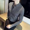 Comercio exterior al por mayor camisa de manga larga para hombre estilo coreano moda solapa camisa interior pata de gallo chico guapo camisa moda