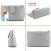 Bolsa de Cosméticos Casual de Moda en Cuero PU para Dama, Bolso de Mano de Alto Sentido, Gran Capacidad, Portátil, para Viaje, Lavado y Almacenamiento