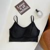 2199 Tallas Grandes Sujetador Strapless de Seda Helada para Mujer con Diseño de Espalda Cruzada y Acolchado Incorporado