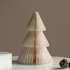 Decorações de Natal Árvore de Natal em Favo de Mel Enfeites de Mesa Mini Árvore de Natal Dobrável em Origami Novo Arranjo de Mini Árvore de Natal