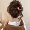 Pinza Retorcida con Lazo de Puntos Rojos para la Parte Trasera de la Cabeza de Mujer Pasador de Pelo Diseño de Nicho Pasador de Pelo de Gama Alta Accesorios para el Cabello
