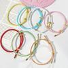 Cuerda de mano de alambre de acero de alta retención de color 3 mm longitud ajustable pulsera de ocho hebillas cuerda de mano DIY semiterminada ventas directas de fábrica